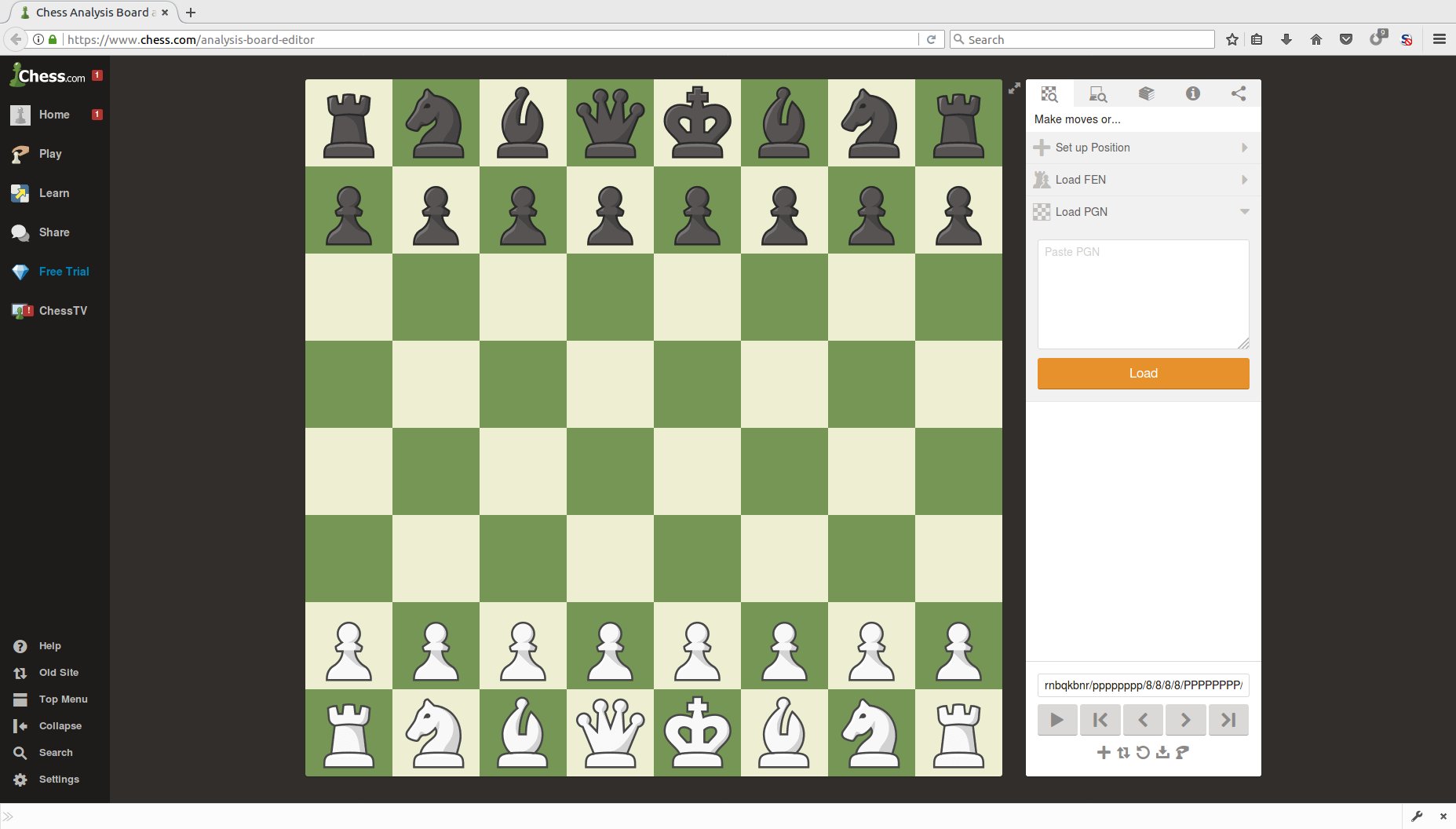 chess.com import page